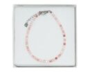 Silver Bracelet 3mm Pink Opal
