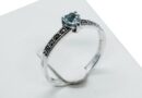 Silver Ring Blue Topaz Heart