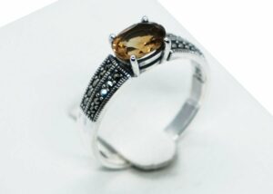 Silver Ring Citrine Oval
