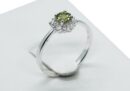 Silver Ring Peridot Flower
