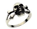 Ring Silver Skull & Bones 2cm