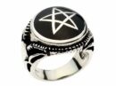 Ring Silver Pentagram Inlay