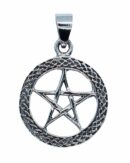Pendant Silver Pentagram In Circle