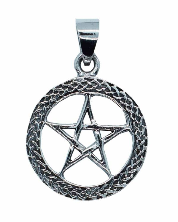 Pendant Silver Pentagram In Circle