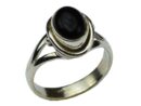 Ring Silver Oval Plain Onyx