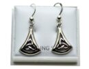 Silver Earring Cut Trinity