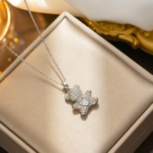 Fashion Necklace Gold Bear