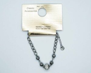 Bracelet Steel Glossy Bead