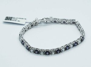 Fashion Bracelet With Purple White CZ