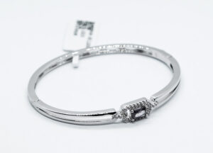 Fashion Bangle Rect Purple CZ