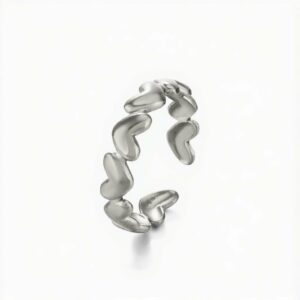 Ring Hearts Plated Stainless