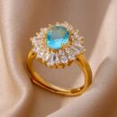 Ring Large Stone Zircon