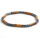 Bracelet Tigers Eye And Metal