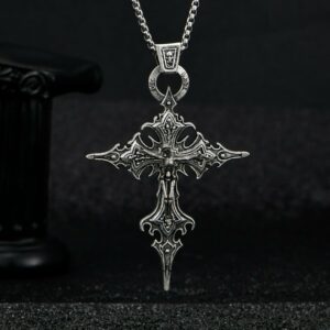 Necklace Cross Gothic Design