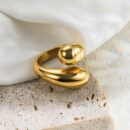 Ring Geometric Gold Plated