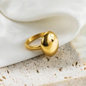 Ring Oval Gold Plated