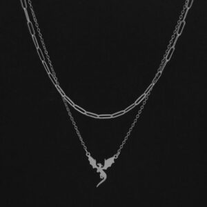 Necklace Dragon Silver Colour