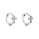 Earring Cross With Zircon