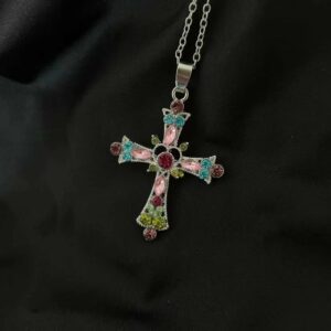 Necklace Green Cross Multi