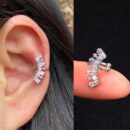 Stud Multi Stone Design Silver