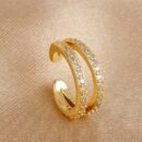 Stud C Shape Design Gold