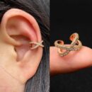 Stud Criss Cross Design Gold