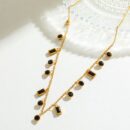 Necklace Elegant Black Stones