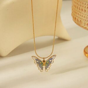 Necklace Butterfly Gold Plated
