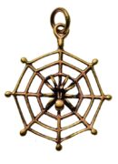 Pendant Bronze Spider On Web