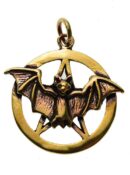 Pendant Bronze Bat In Pentagram