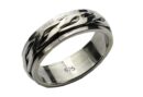 Ring Silver Spinner Rope Design