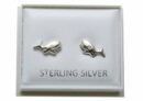 Earring Silver Stud Whale L1cm