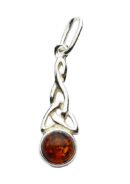 Silver Pendant Amber