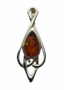Silver Pendant Amber