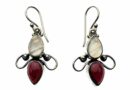 Silver Earring Double Tear
