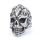 Ring Steel Skull Mexican
