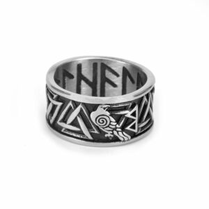 Ring Steel Viking Runes