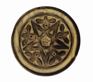 Incense Holder Plate Pentagram