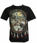 T-Shirt Wolves In Dream Catcher (Various Sizes)