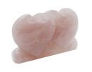 Stone Double Heart Rose Quartz