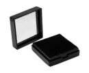 Box Plastic Window Black 5X5cm 3pcs