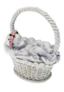 Cherub Ivory In Basket