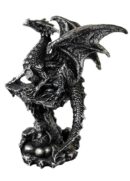 Dragon Black Sitting On Rock