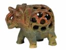 Soapstone Elephant Cut 3 Inch