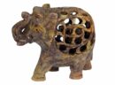Soapstone Elephant Cut 4 Inch