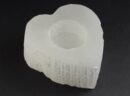 Selenite Candle Holder Heart
