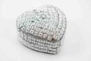 Box Heart Silver Glitter 10cm (4pcs For Â£1.50 Each)