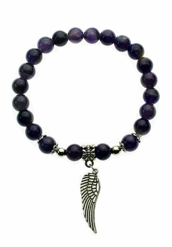 Bracelet Metal Wing Amethyst