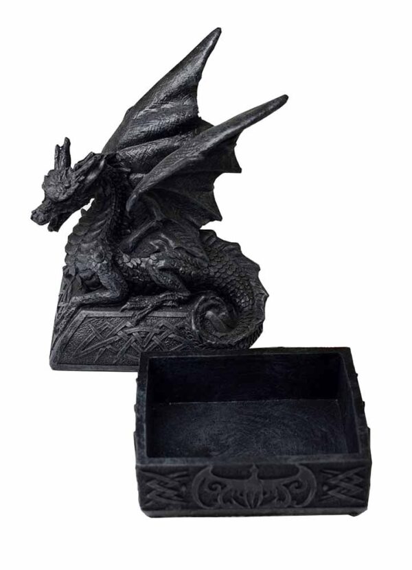 Dragon On Plinth Black
