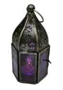 Lantern Candle Holder Purple